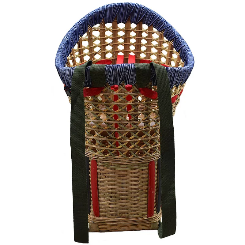 

Bamboo weaving baby basket strap handicraft bamboo products