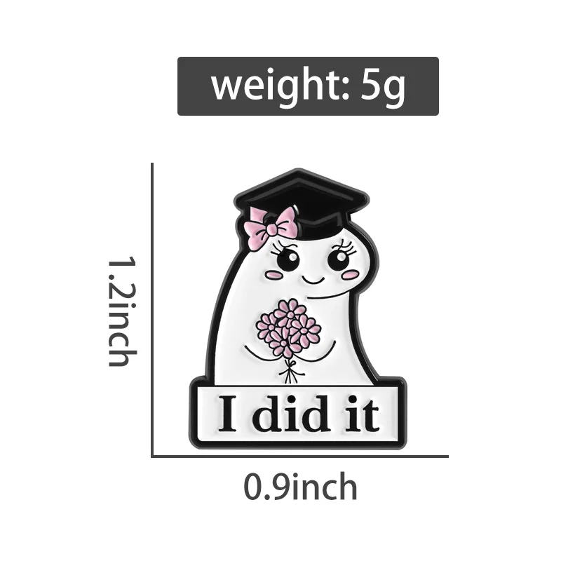 Abschlusskappen-Emaille-Pins, Klasse 2026, Katzenbroschen, „I Did It“-Abzeichen, Flork-Memes, Schmuckgeschenk für Medizinstudenten – Detail 6