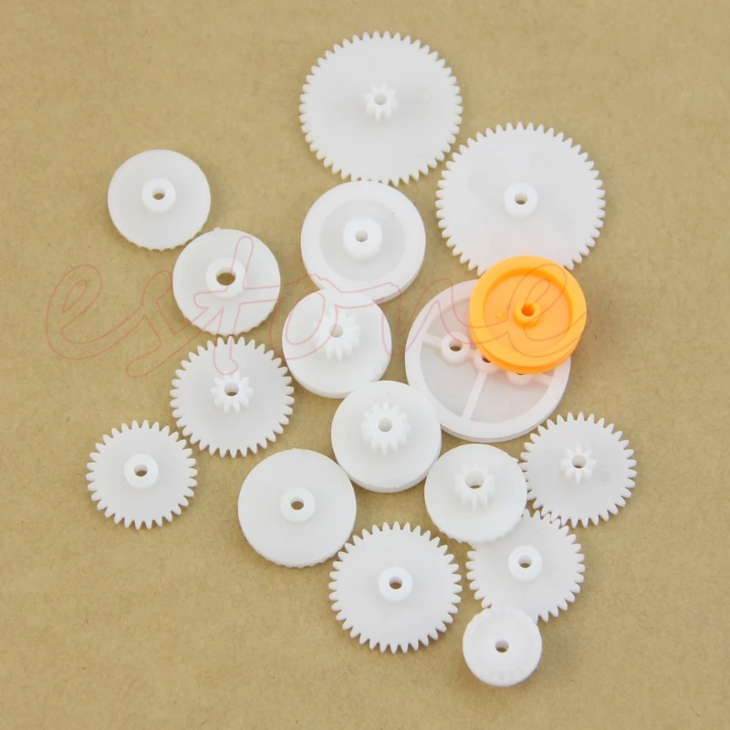 YYSD New 60pcs Type Plastic Shaft Single Double Reduction Worm Gears DIY Robot