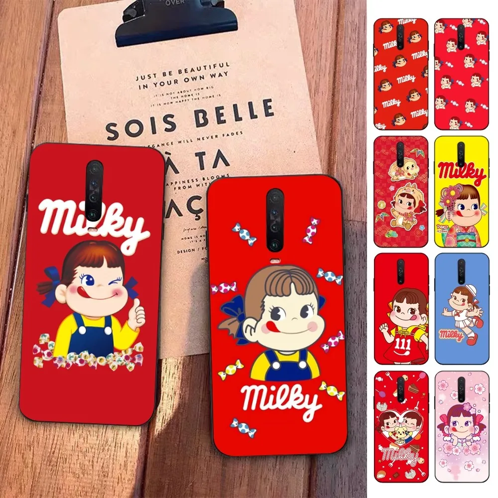 F-Fujiya M-Milky P-Peko C-chan Cartoon Phone Case For Redmi 5 6 7 8 9 10 Plus Pro 6 7 8 9 A GO K20 K30 K40 Pro Plus F3 Fundas