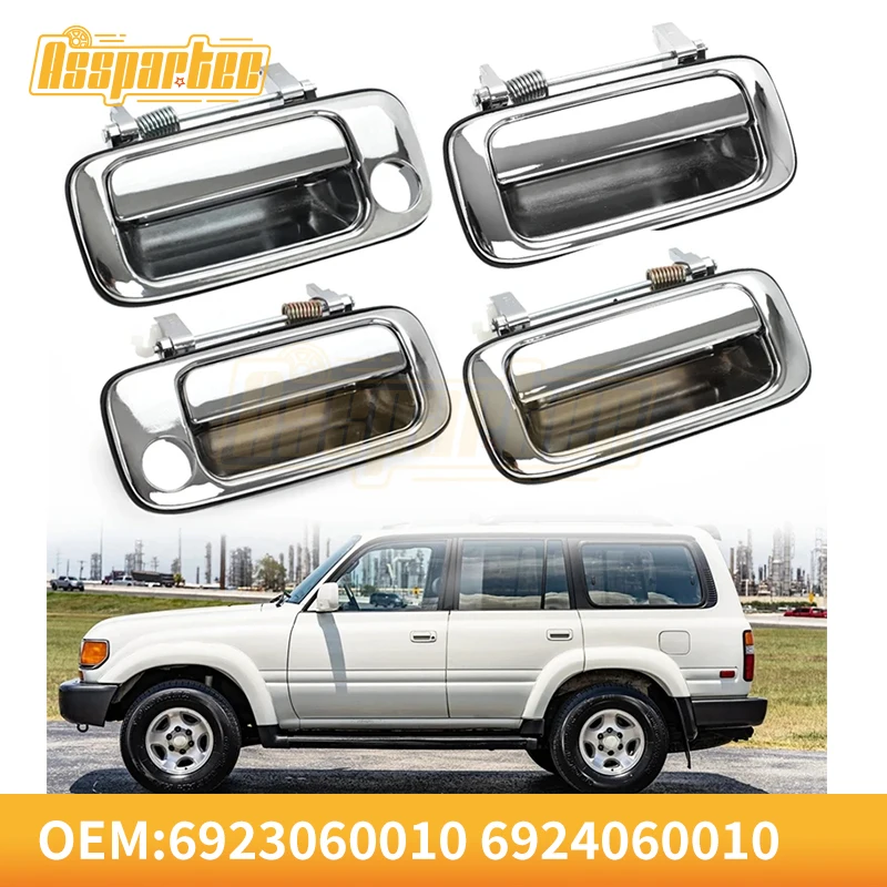 Car Door Outside Handle 69240-60010 69230-60010 69210-60010 69220-60010 For Toyota Land Cruiser FJ80 HDJ80 HZJ80 FZJ80 1990-2006