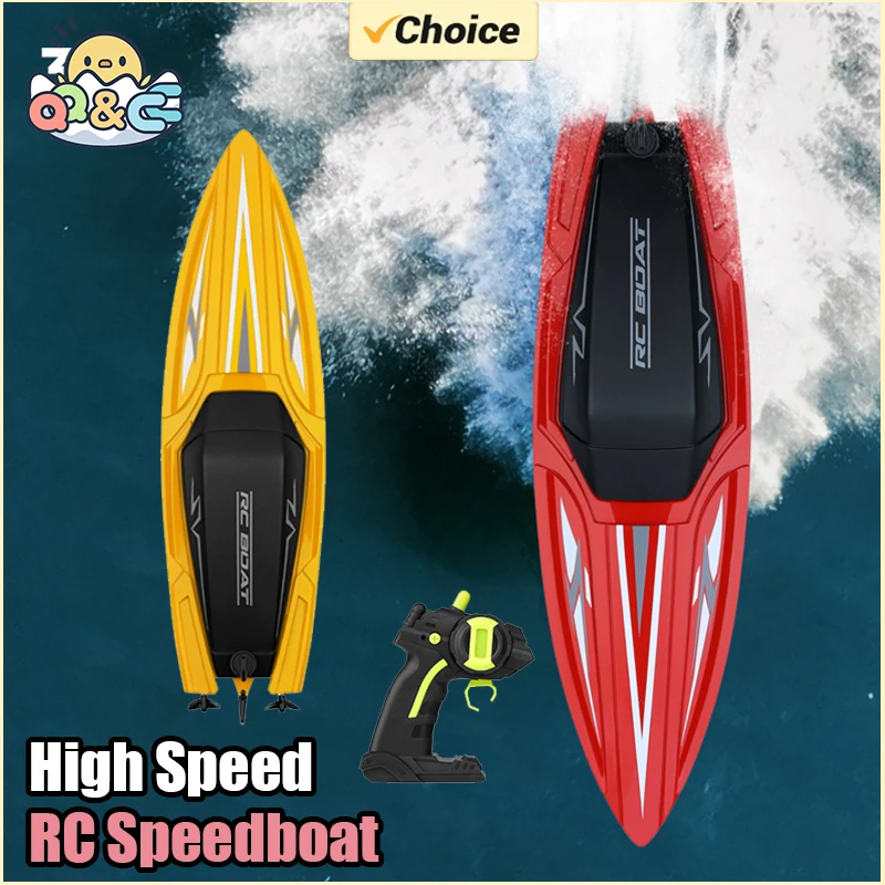 

2.4G 100M RC Wireless Boat Ship Kids Gift Outdoor Toys Electric Rechargeable Water High Speed Remote Control Speedboat Kid Gifts