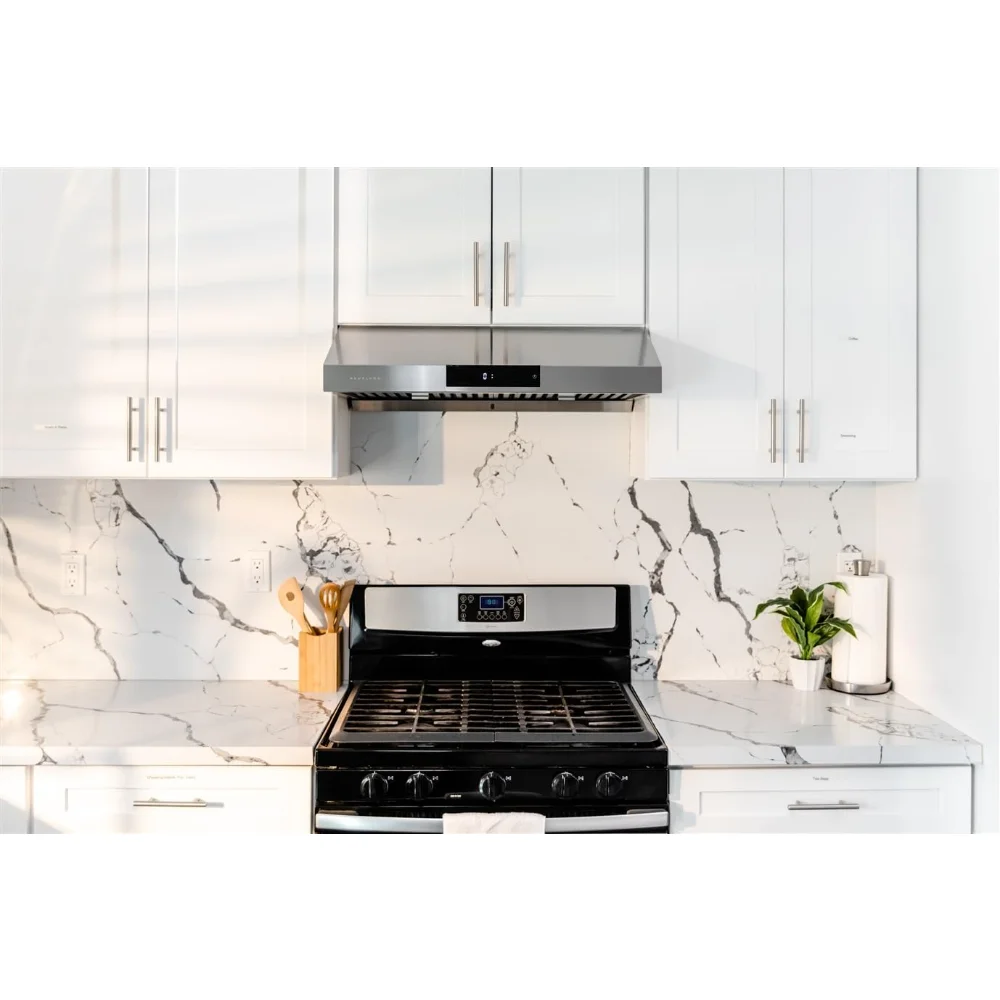 

Under Cabinet Range Hood, Stainless Steel Hood, Vent Hood 30 Inches, Stove Vent Hood for Kitchen