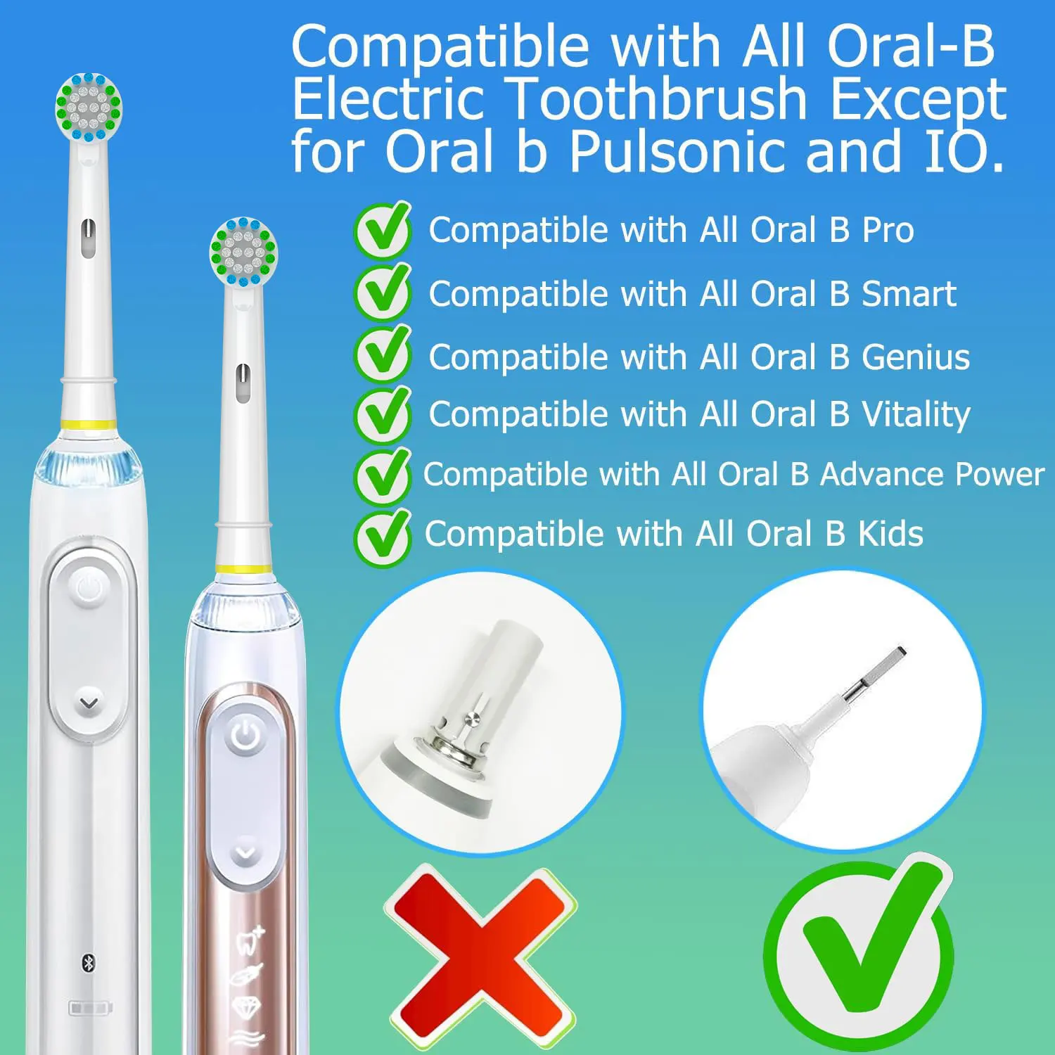 4/8/16pcs Replacement Toothbrush Heads Compatible with Braun Oral B Electric Toothbrush, Deep and Precise Cleaning,White