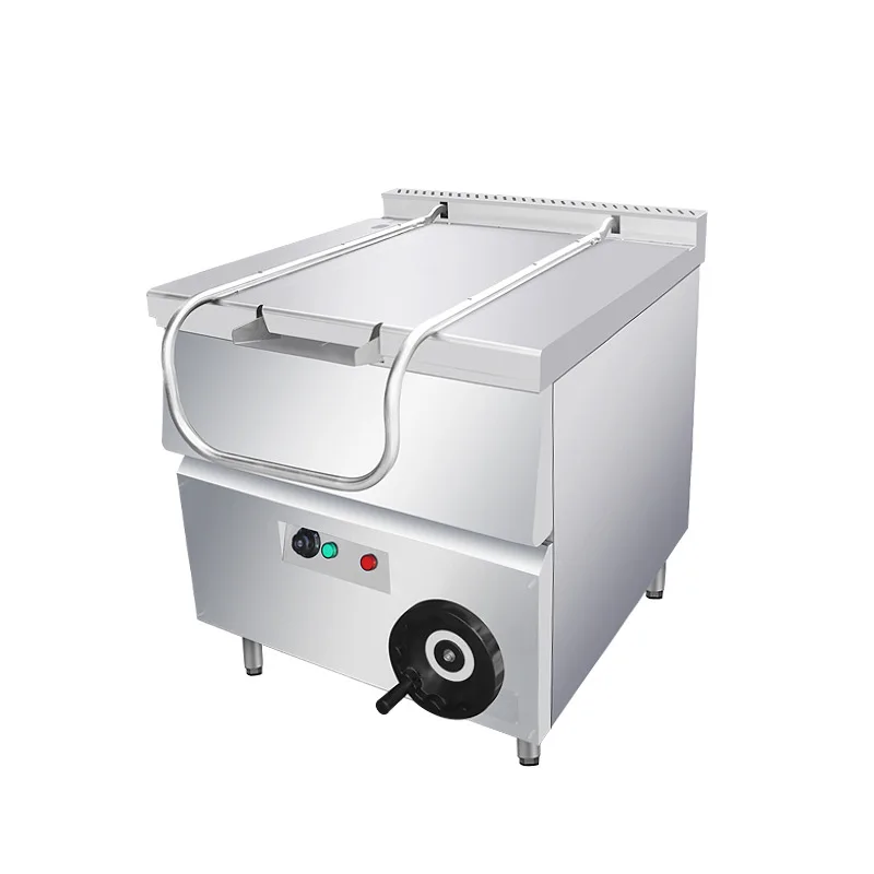 Commercial electric heating pan flat bottom cooking stove swing tilting cooking stove Italian soupcooking marinekitchenequipment