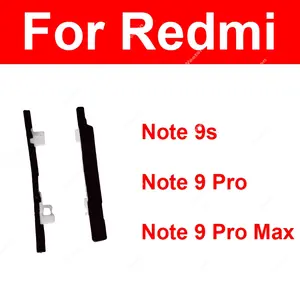 Bilashmart Power Volume Buckle Button Xiaomi Redmi Note 9s Note 9 Pro Max 4G Power Volume Clip Rubber Fingerprint Side Key Bracket