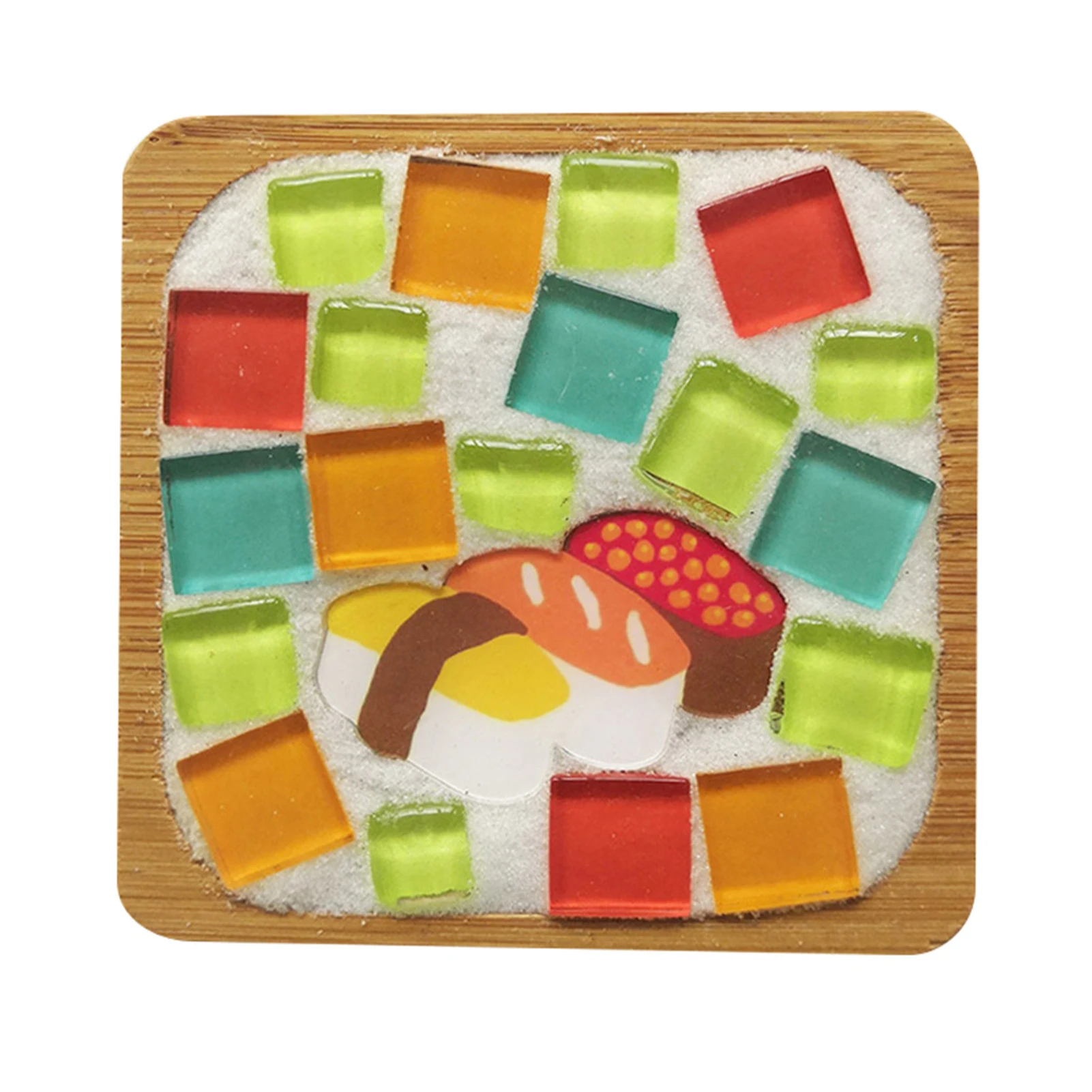 DIY Mixed Colors Children Mosaic Succulent Pot Tray Mosaic Coaster for Children Gift Mosaic Tiles