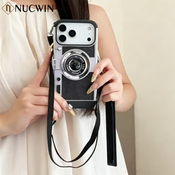 Emily in Paris 3D Retro Camera Case For iPhone 17 Pro Max 16 15 14 13 12 11 Pro Max Plus Lanyard Camera Shockproof Cover 17Pro