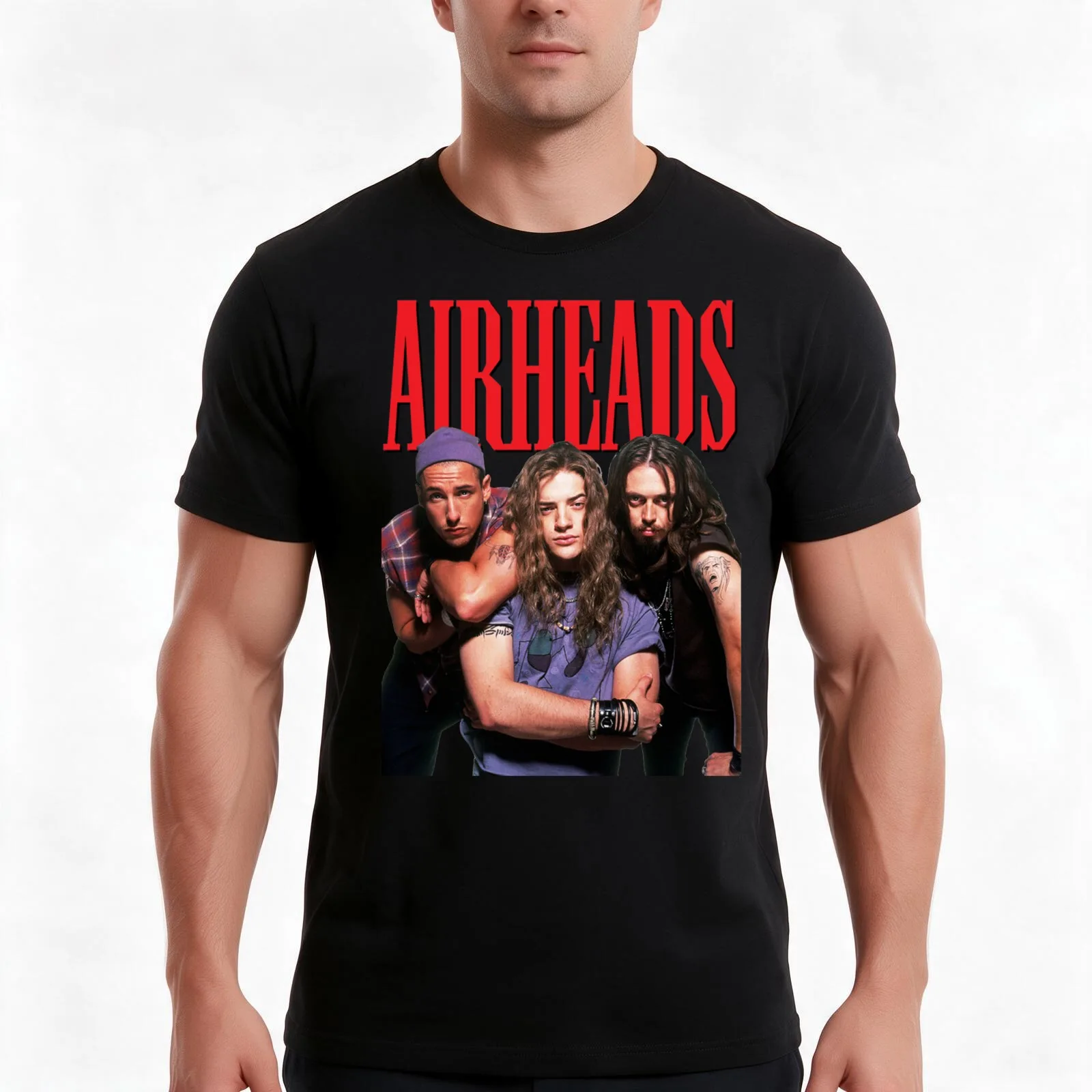Airheads T-Shirt Summer Casual Cotton Tee Oversized Streetwear Tops Vintage Graphic Print Loose Fit Short Sleeve