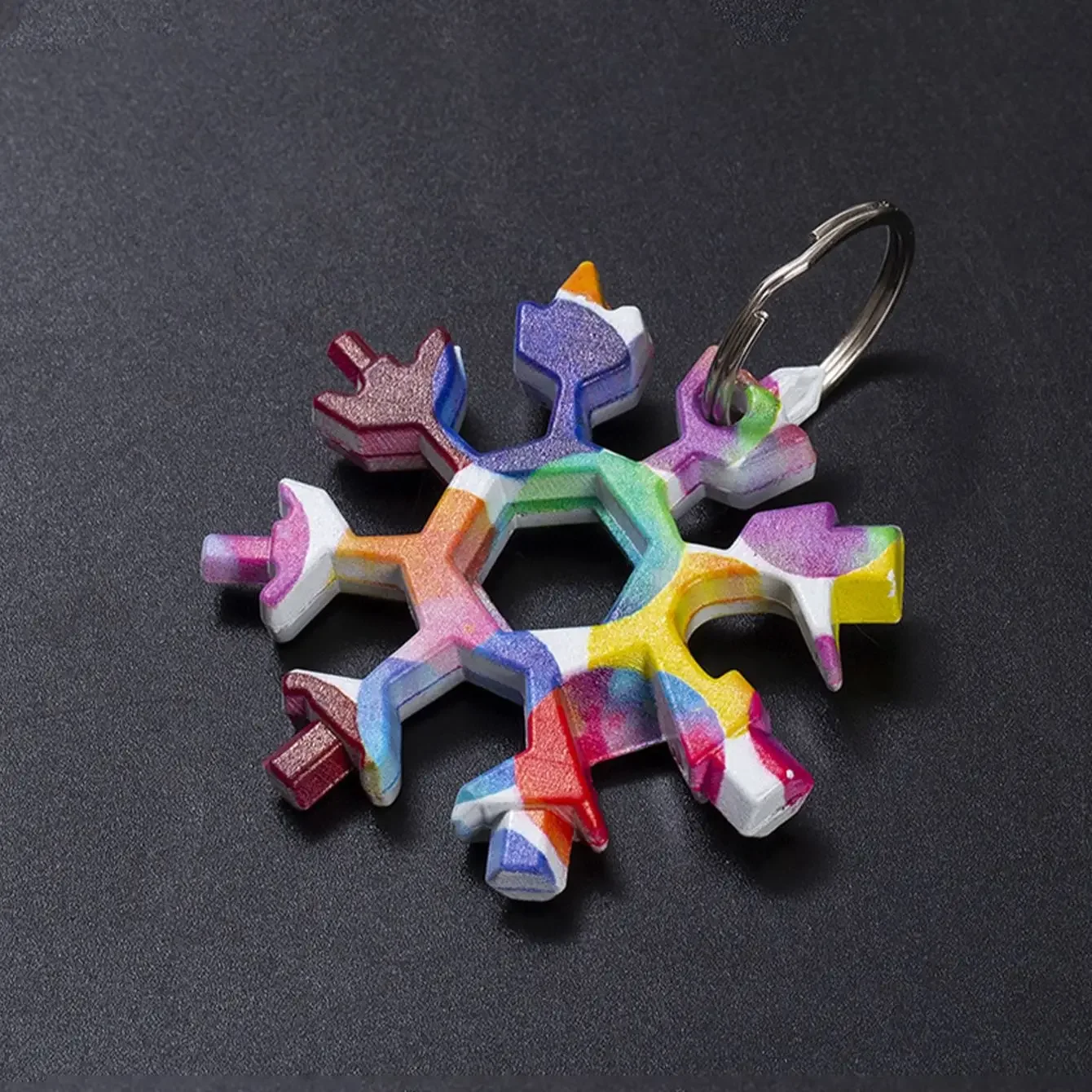 

1pc Multifunctional Snowflake Wrench Portable 18 In 1 ctagonal Snowflake Universal Wrench Screwdriver Household Gadget -random