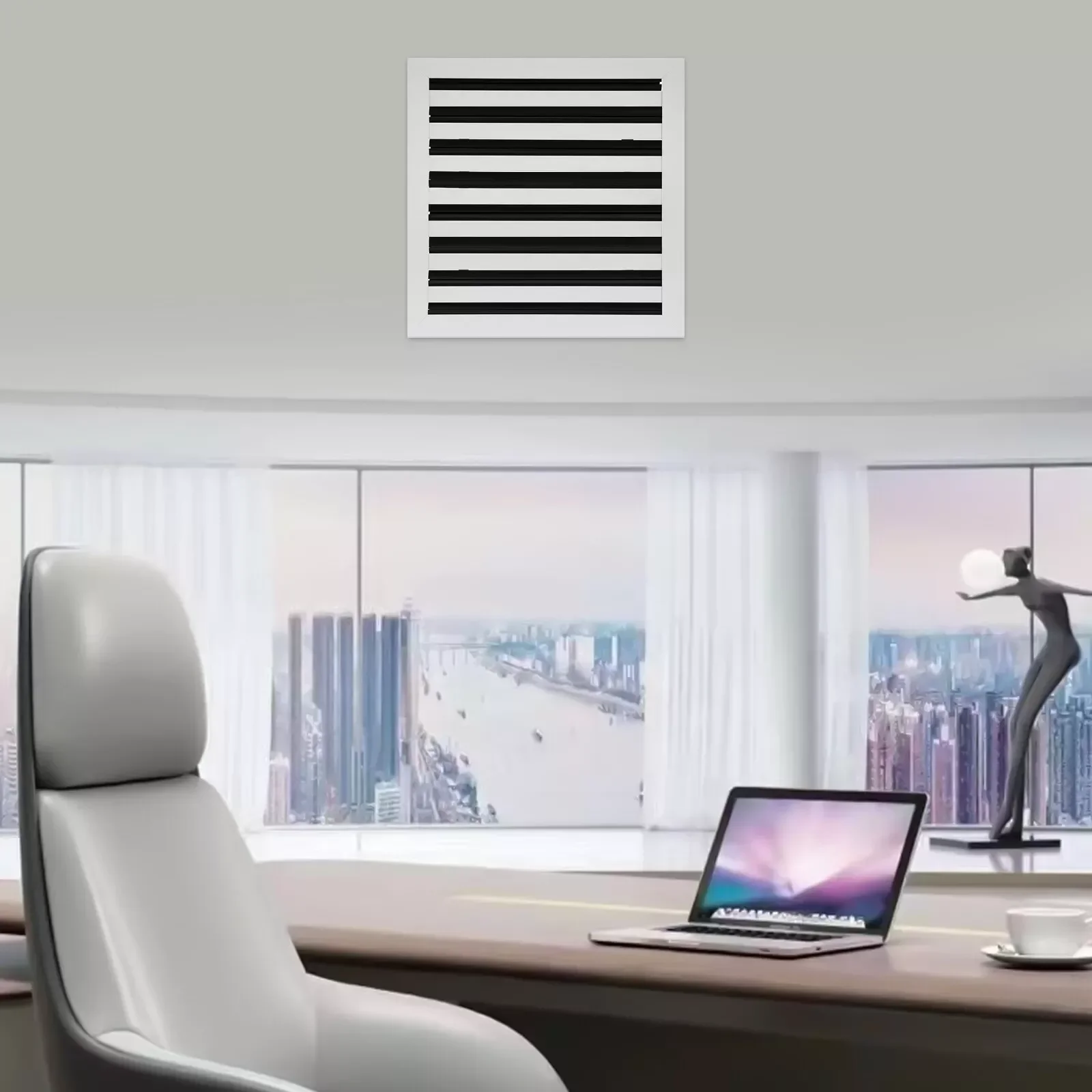 12x12 Modern AC Vent Cover Decorative White Air Vent Standard Linear Slot Diffus Air Vent Grille