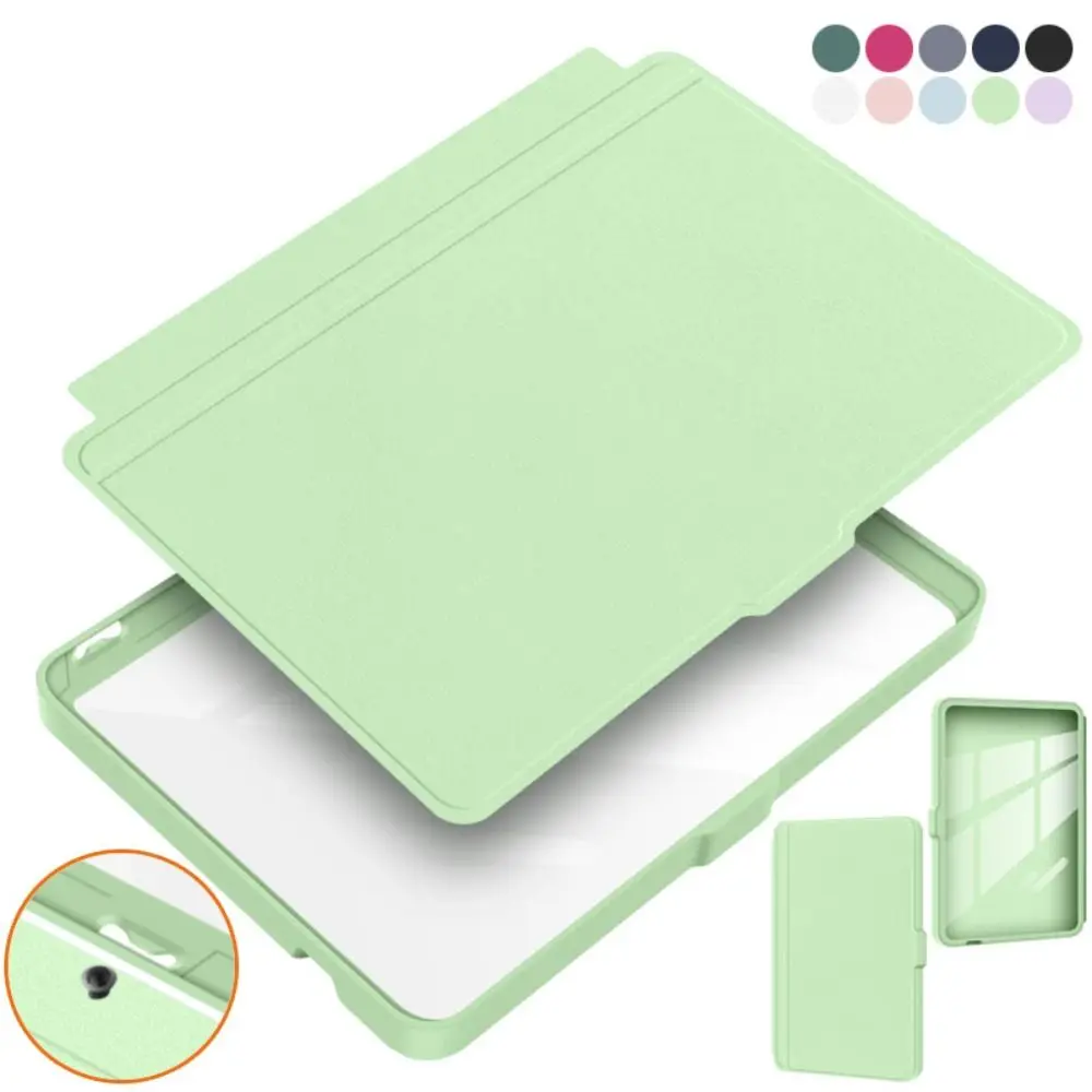 Auto Wake/Sleep Case Split Design Snap-on e-Reader Cover Transparent Smart Funda for KOBO Clara Color/2E/BW 6 inch