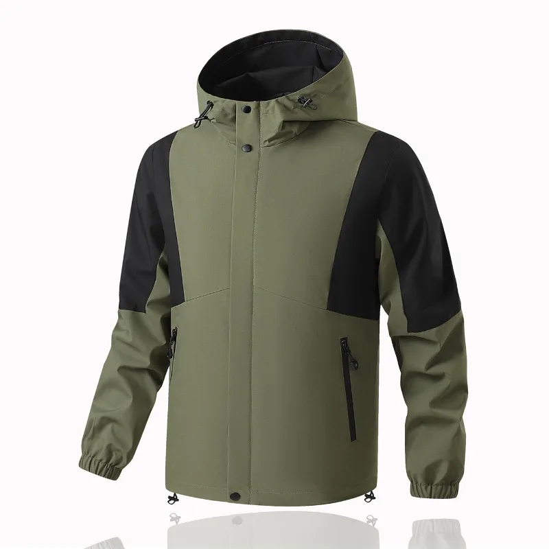 

Мужская уличная водонепроницаемая ветровка с капюшоном, дышащая куртка для походов, кемпинга, езды на велосипеде, повседневная верхняя одежда