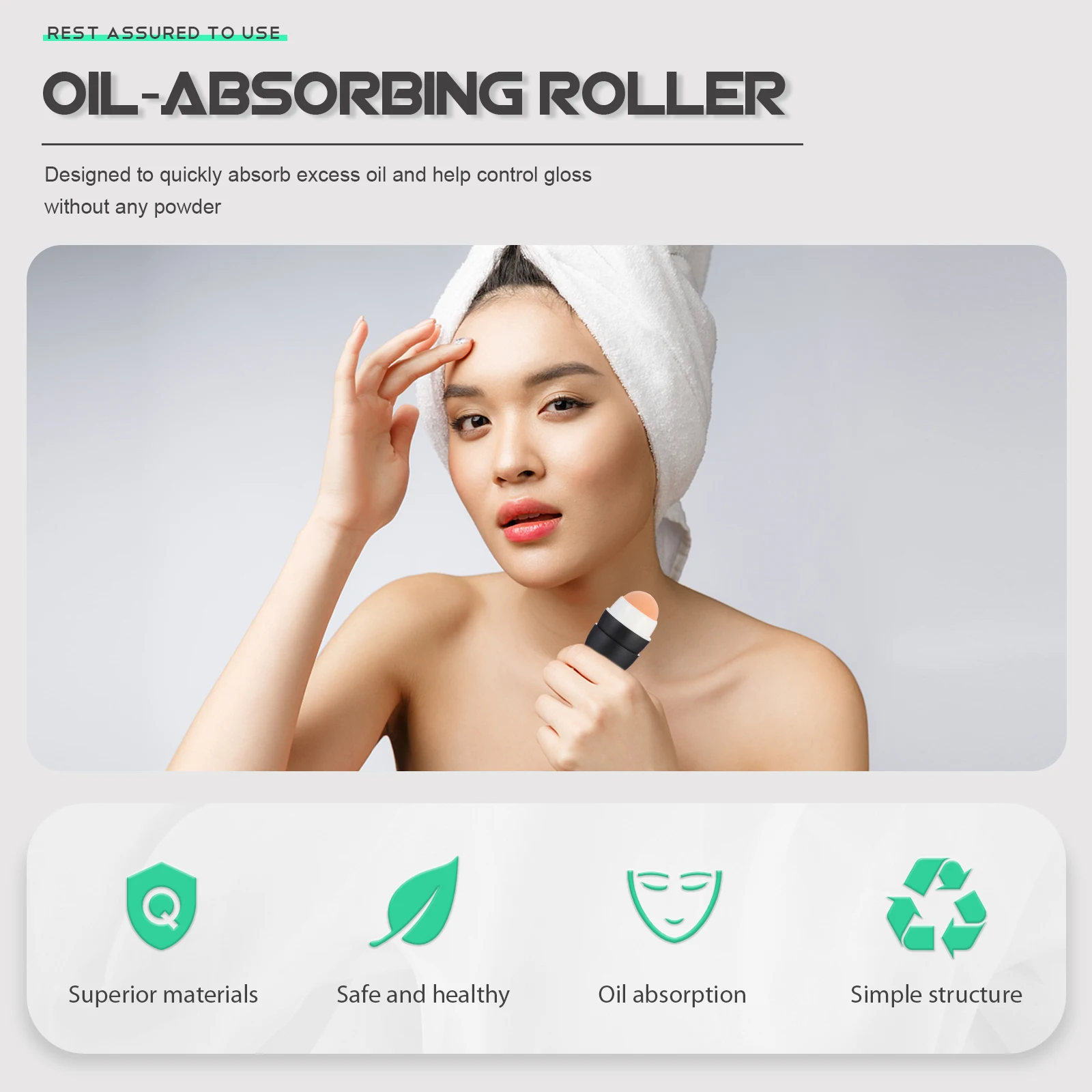 

Volcanic Stone Absorbing Ball Face Roller Natural Black Guasha Tool Skincare Product Oil Control Facial Tool Remove Excess Oil