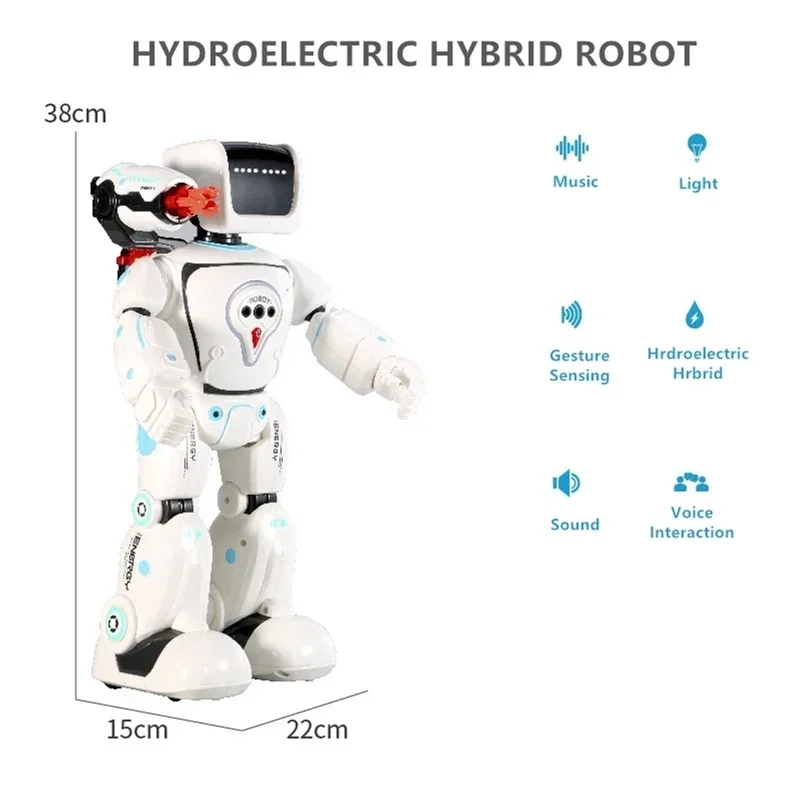 Robot RC de programación inteligente, detección de gestos, hidroeléctrico, híbrido, canto, baile, enseñanza de ciencias, diálogo de voz, juguete RC para niños