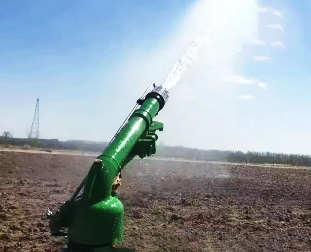 360° Adjustable Metal Rocker Sprinkler Turbine Spray Gun 40-100M Range DN40 DN50 for Farmland Irrigation Agriculture Watering