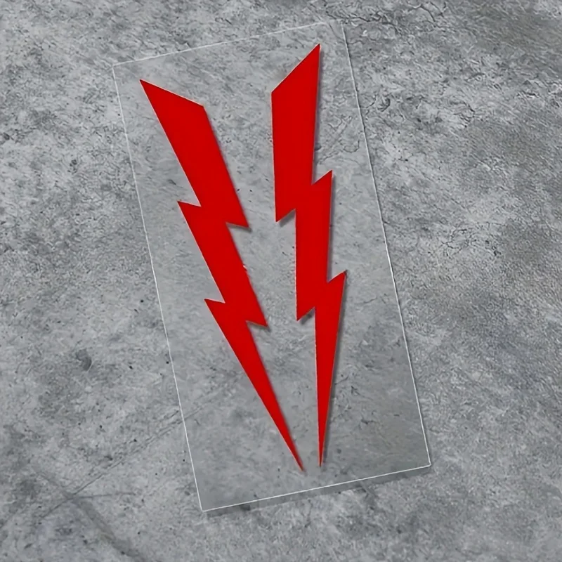 

Qf-1239 - 2-pack vibrant lightning bolt vinyl decals for motorcycles, cars, helmets, and windshields - durable pet, high-gloss
