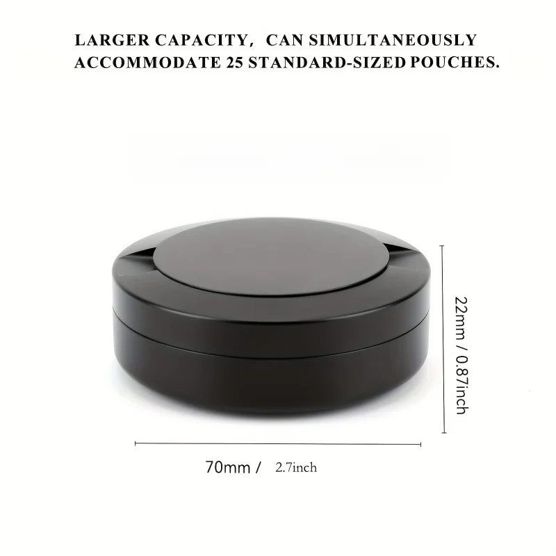 Snus Can for ZYN, Snus Cans Aluminum 3 Layers Metal Tin Container for Pouch Storage Packaging