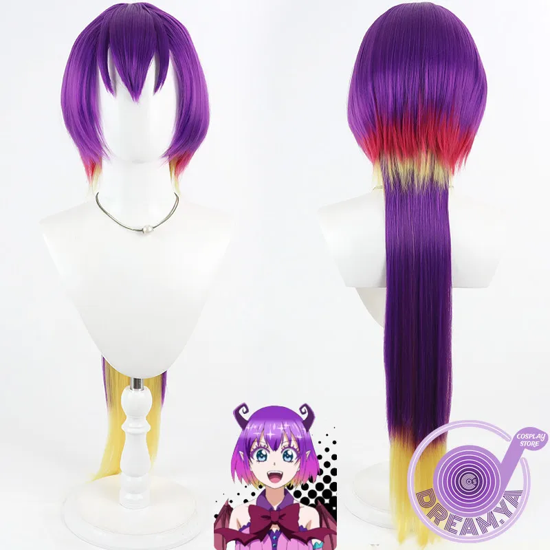 Kuromu Cosplay Wig Mairimashita Long Purple Red Yellow Heat Resistant Synthetic Hair Halloween Party Role Play Carnival +Wig Cap