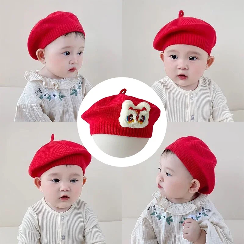 Winter Warm Beret for Baby Christmas New Year Hat Cute Carto