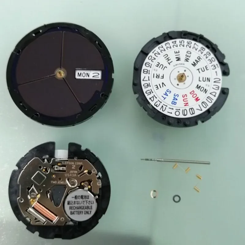 Watch Accessories Original Photokinetic Quartz Movement VS43A Movement Solar Movement VS43