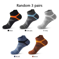 3/5Pairs High Quality Socks Men Outdoor Casual Athletic Socks Short Breathable Black Ankle Socks Run Sports Socks Size38-44