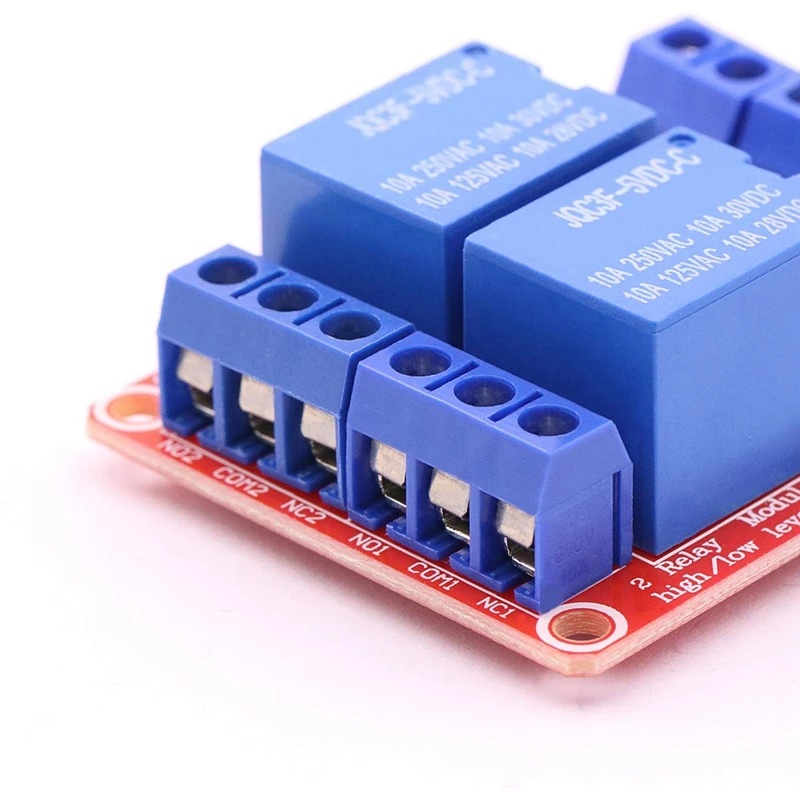 6Pcs 5V 2 Channel Relay Module High And Low Level Trigger Relay Control With Optocoupler Two Way Relays