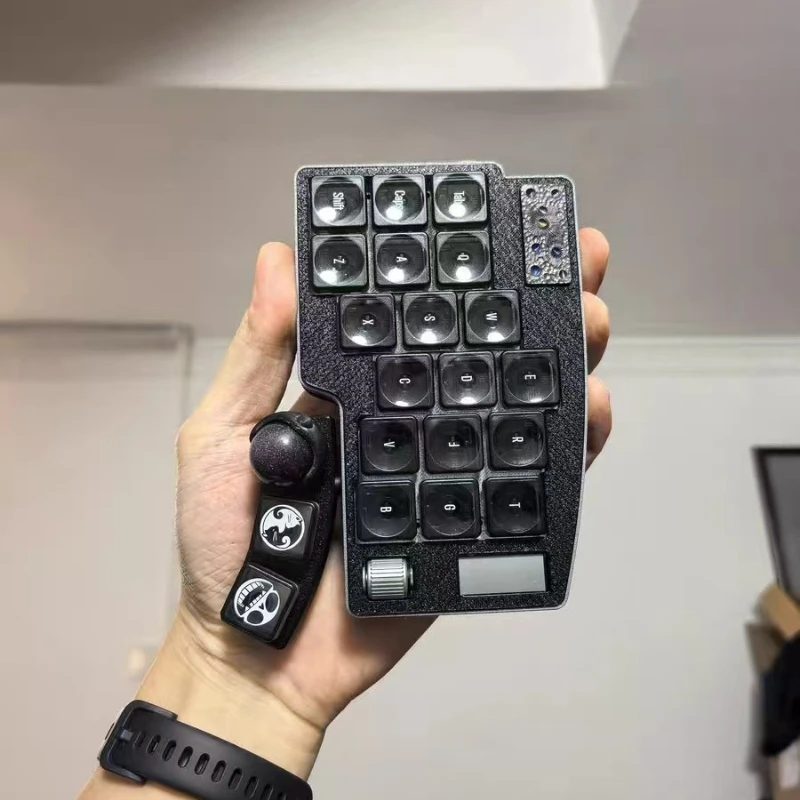 3X6 Foldable Wireless Split Mechanical Keyboard with Encoder Bluetooth Wireless Hotswap Low Profile Trackball Ergonomic Keyboard