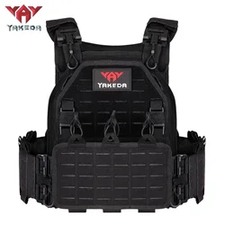 YAKEDA Lightweight Quick Release Laser Cutting Plate Carrier Combat 1000D Molle Chaleco Tactico  Tactical Vest