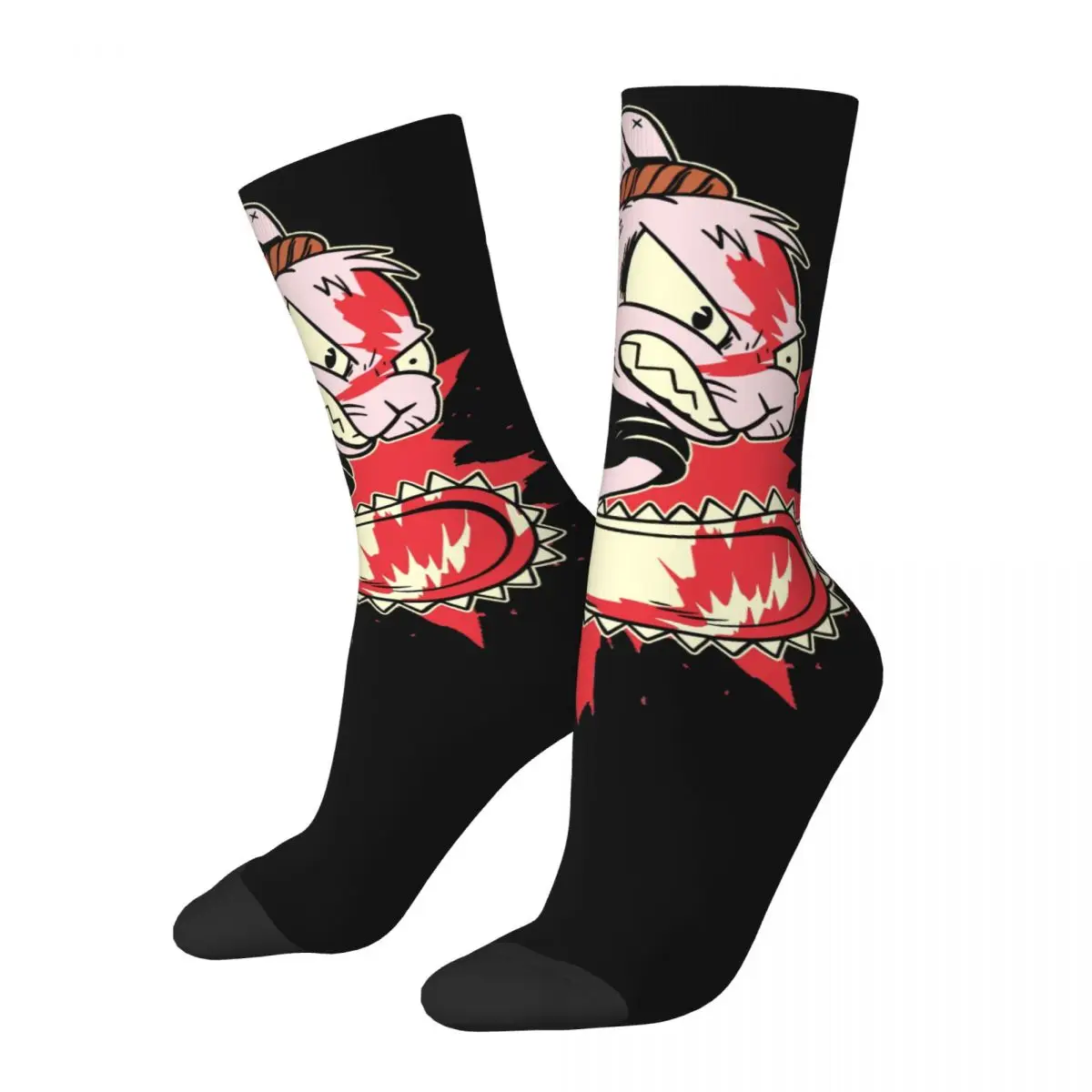 Funny Men's Compression Socks Killer Retro Harajuku Samurai Rabbit The Usagi Chronicles Hip Hop Novelty Pattern Crew Crazy Sock