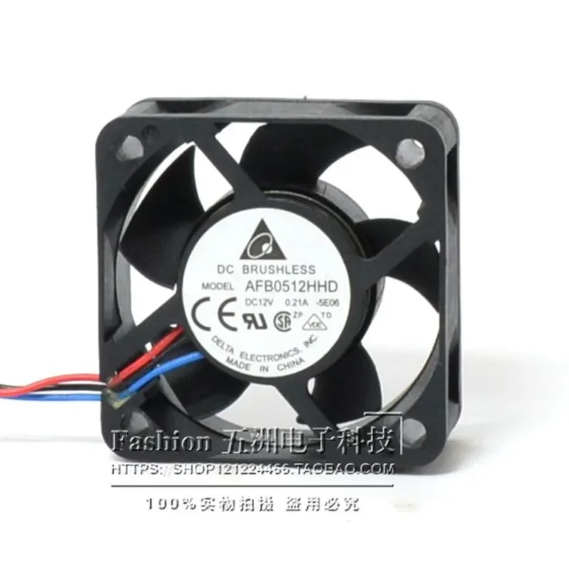 for Delta AFB0512HHD 5020 12V 0.21A 5cm Dual Ball Bearing CPU Cooling Fan with Speed Measurement
