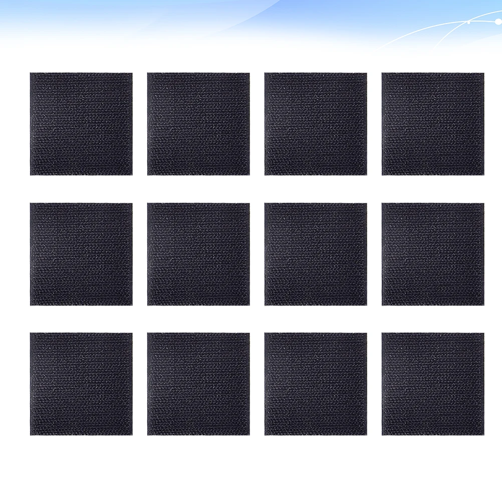 12Set Back Adhesive Hook and Loop Tape Non-Slip Pads for Hardwood Tile Floor Anti-Curling Corner