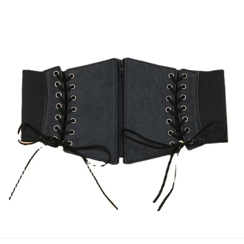 Corset Bodysuit For Women Leather Lace Up Belt Corset Knitted Crop Top Women Boho Bustier Sexy Outfit Ladies Clothe