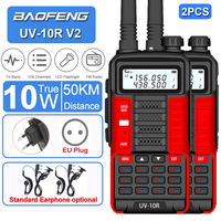2PCS BaoFeng UV-10R V2 10W Walkie-Talkie Portable VHF UHF Dual Band 5800mAh Two Way CB Ham Radio Transceiver Two Way Radios 2025