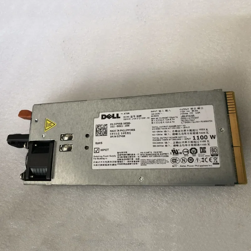 L1100A-S0 PS-2112-2D1-LF 1100W 12V -89A alimentatore 0TCVRR 0Y613G 1Y45R GVHPX originale Per DELL R510 R910 T710 R715 server