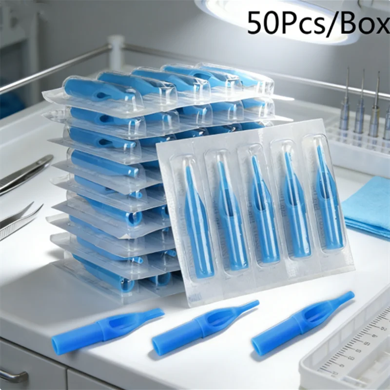 

Ассортимент стерильных игольчатых наконечников для татуировки, 50 шт., готовый к использованию стерильный набор для каждой сцены, необходимые профессиональные поставки