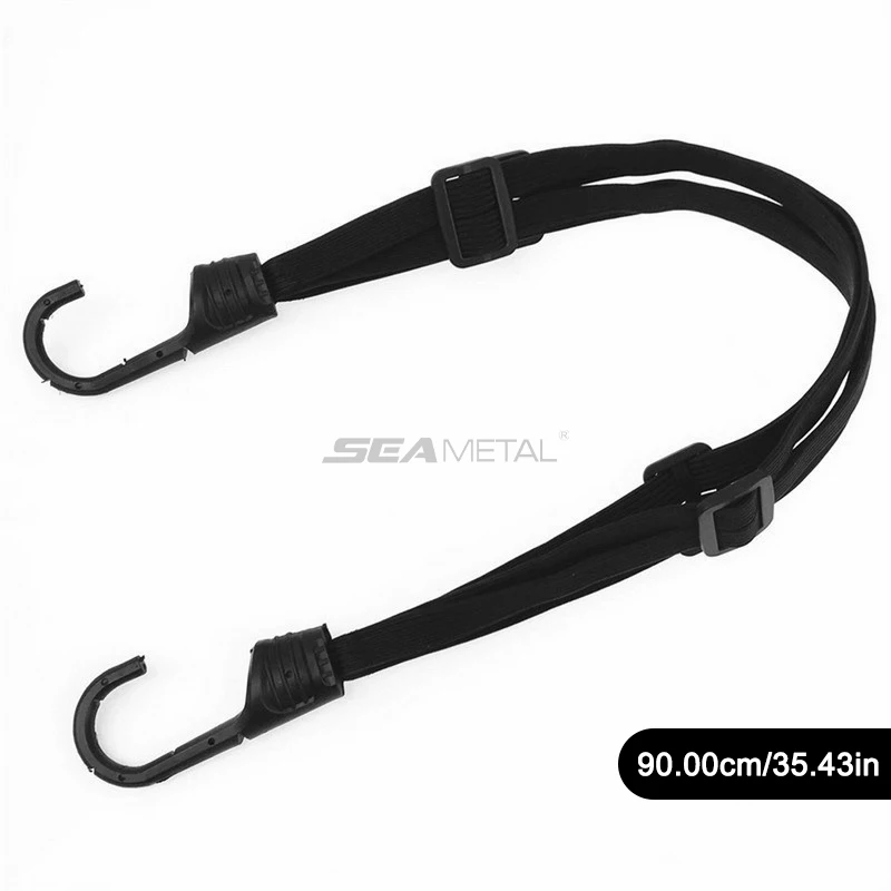 SEAMETAL Universal 60 cm Motorrad Gepäckgurt Moto Helm Zahnräder Feste elastische Schnalle Seil Hochfester einziehbarer Schutz