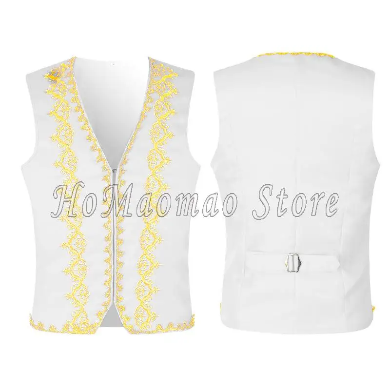 Renaissance men\'s role-playing medieval V-neck tank top retro Vicotiran steampunk top Christmas carnival costume