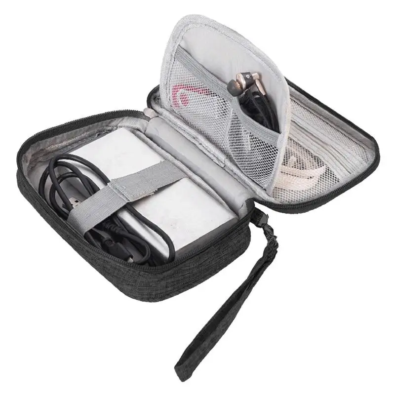 Electronic Organizer Bag Waterproof Portable Cord Gadgets Handbag Travel Mini Pouch For Data Cables Chargers USB Drives Cards