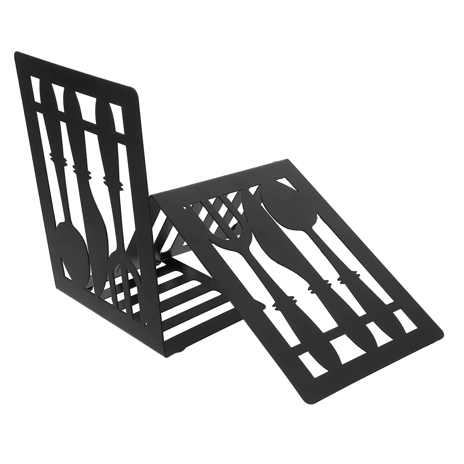 

1Pair Bookends for Shelves Decorative Iron Book Holder Study Supplies Organize Books Cds Files in Office Or Home