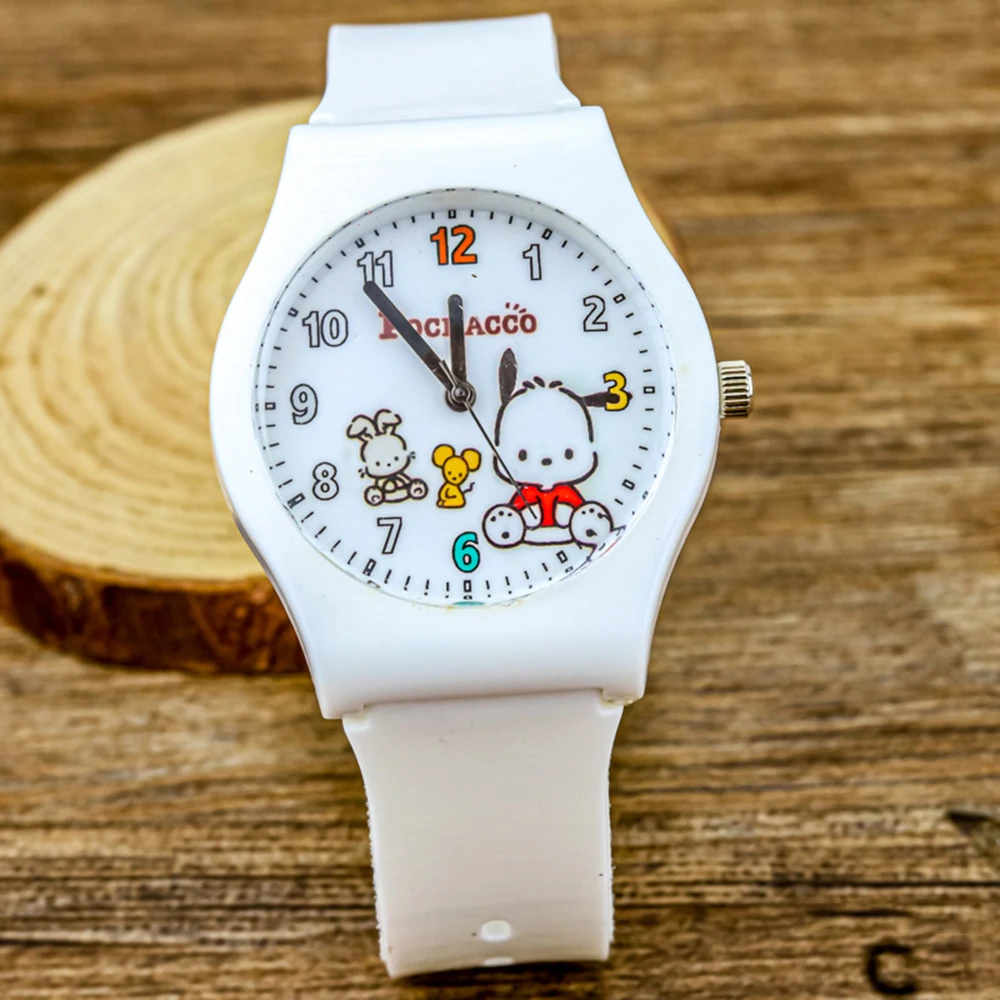 New Student Watch Silicone Strap Children\'s Quartz Watch Fashion White Cute Puppy Cartoon Watches for Kids Clock Gifts