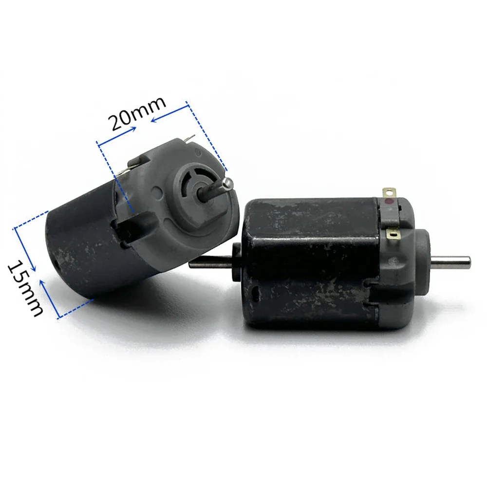 5PCS 6V-24V DC Motor 130 Double Shaft DC Motor 12V Pentode Slotted Rotor Strong Magnetic High Speed Carbon Brush Toy Model Motor