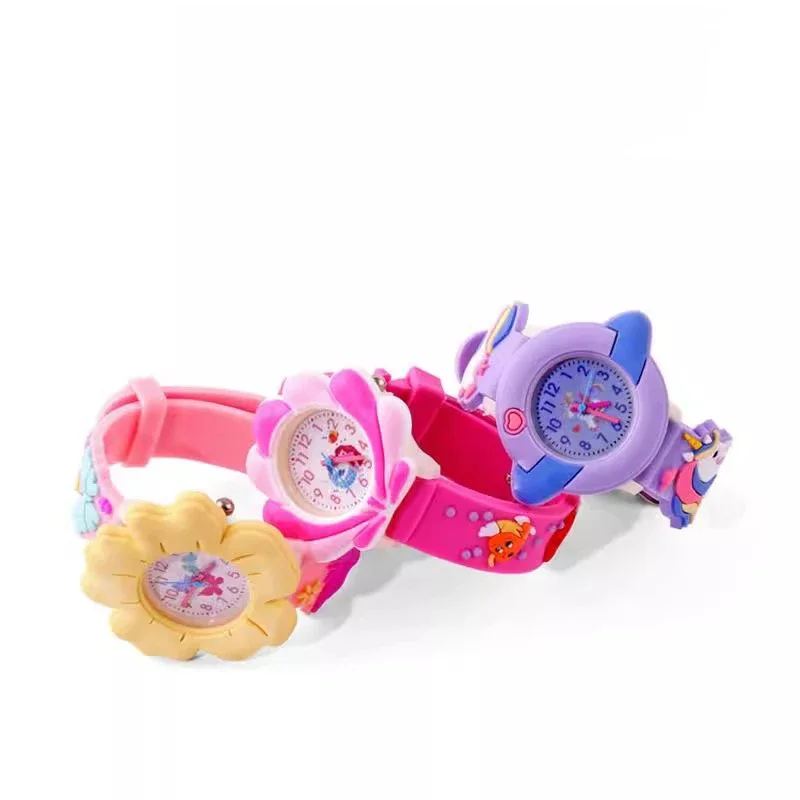 2025 Nuovo girasole nuvola stampato cinturino in silicone orologio per bambini ragazza simpatico cartone animato orologio al quarzo orologi per bambini ragazzi ragazza Watche