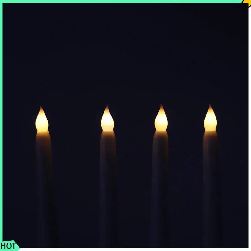 AWAH 12Pcs Flameless Taper Candles Flickering With 10-Key Remote Timer, Battery Operated LED Candlesticks Window Candles