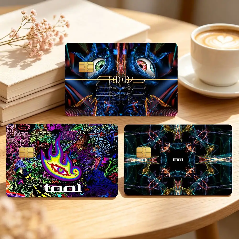 Rock T-Tool-S Band Music Credit Card Sticker Waterproof Anti-Scratch 4PCS Bank Debit Traffic Cover Decoration