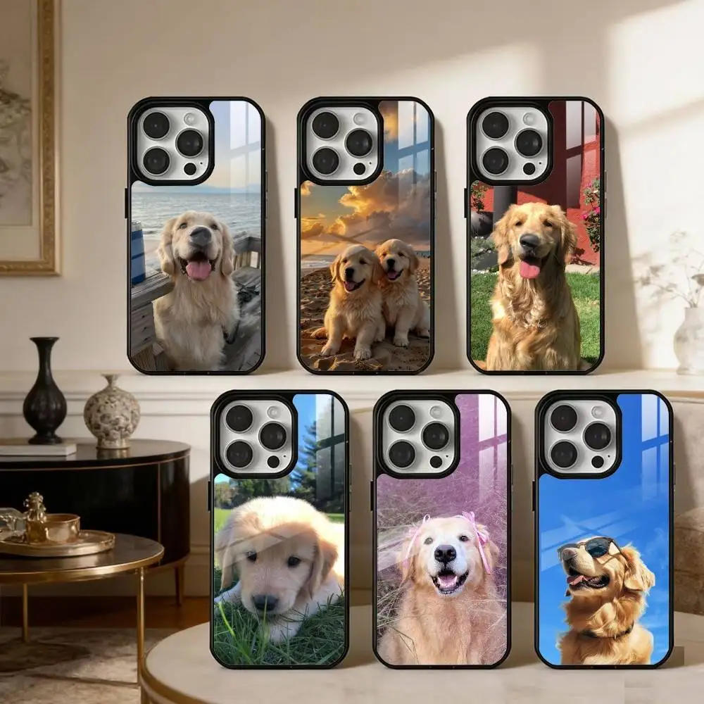

Милый чехол для телефона с золотистым ретривером для iPhone 17, 16, 15, 14, 13 Plus, Pro Max, магнитный, для беспроводной зарядки Magsafe