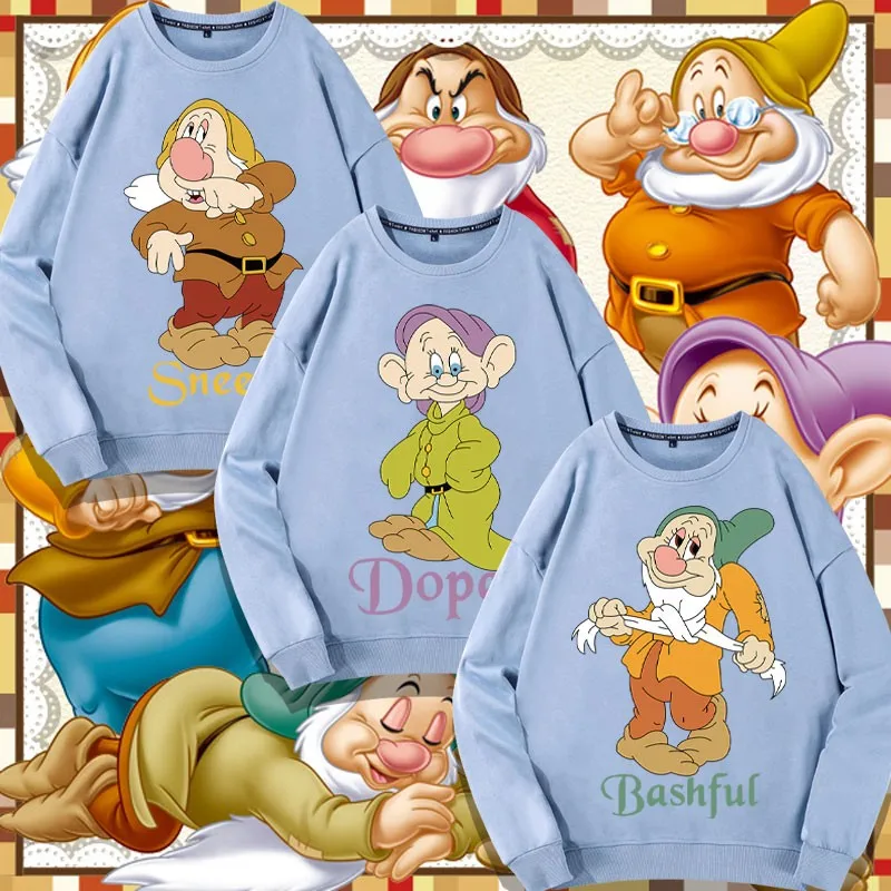 

Seven Dwarfs Joint Crewneck Hoodie Women 2024 New Original Style Clothes Autumn Girls Loose Coat Tide