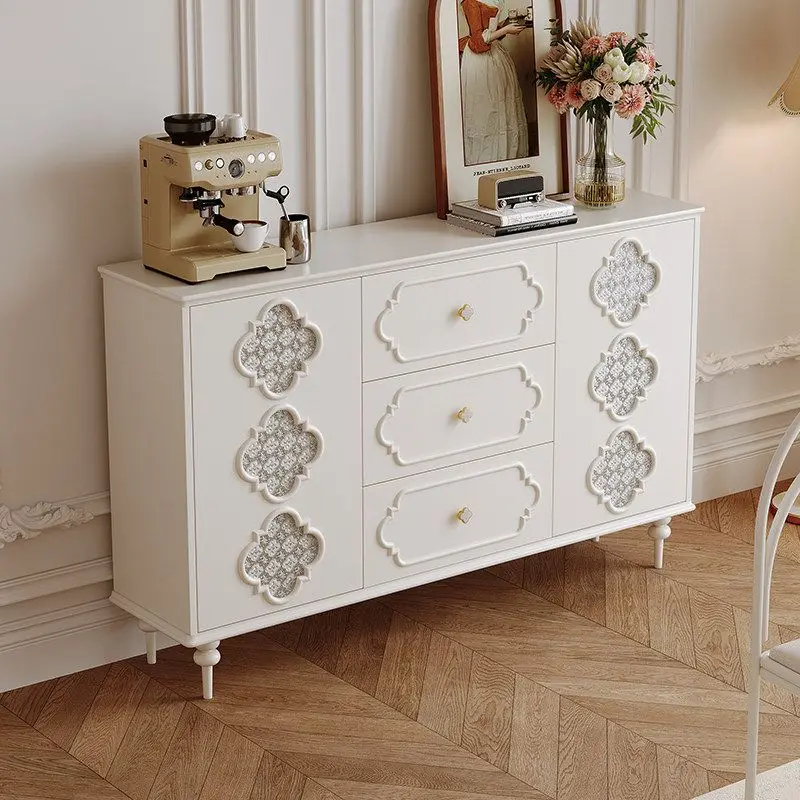 Integrated locker Cream wind living room storage cabinet