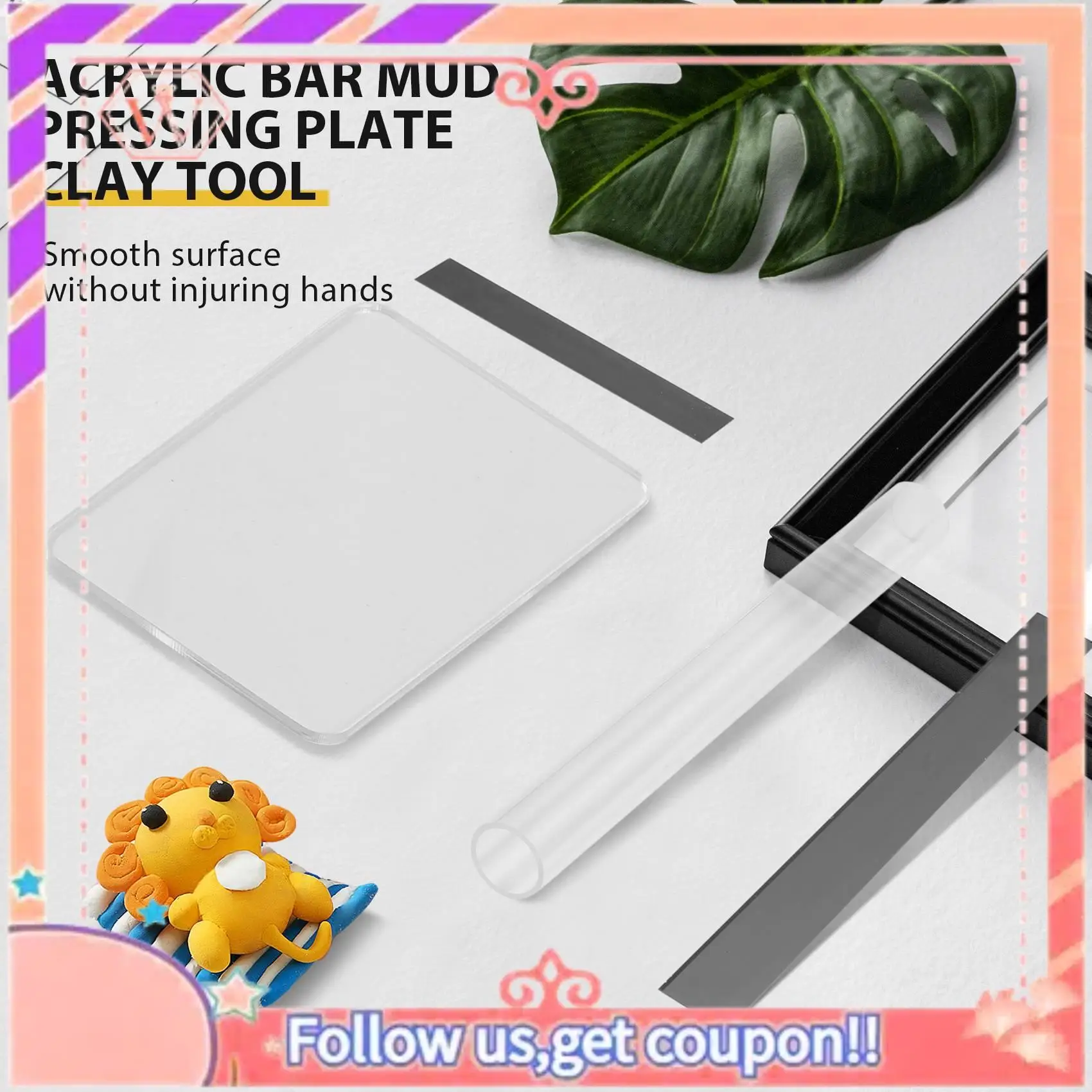 

AT84-6 шт. акриловый валик из твердой глины, прозрачный акриловый лист, прямоугольная форма, подложка, гибкие фрезы для полимерной глины, карбон