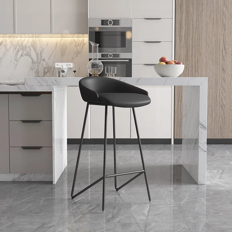 

Kitchen restaurant modern metal gold leg high stools bar chairs